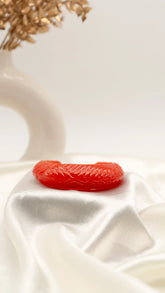 Scarlet Twist Resin Bangle